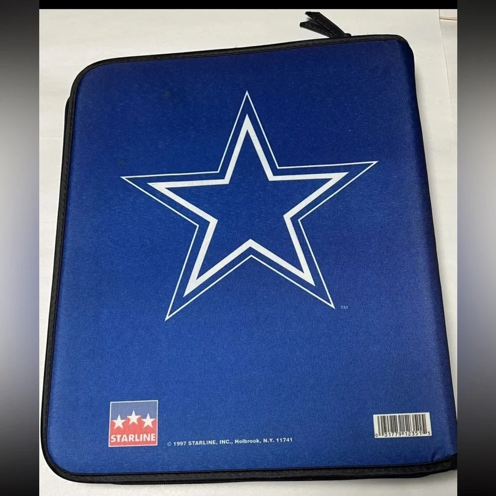 VTG Dallas Cowboys Troy Aikman Zip Binder NFL Rivals Folders Chargers Chiefs
